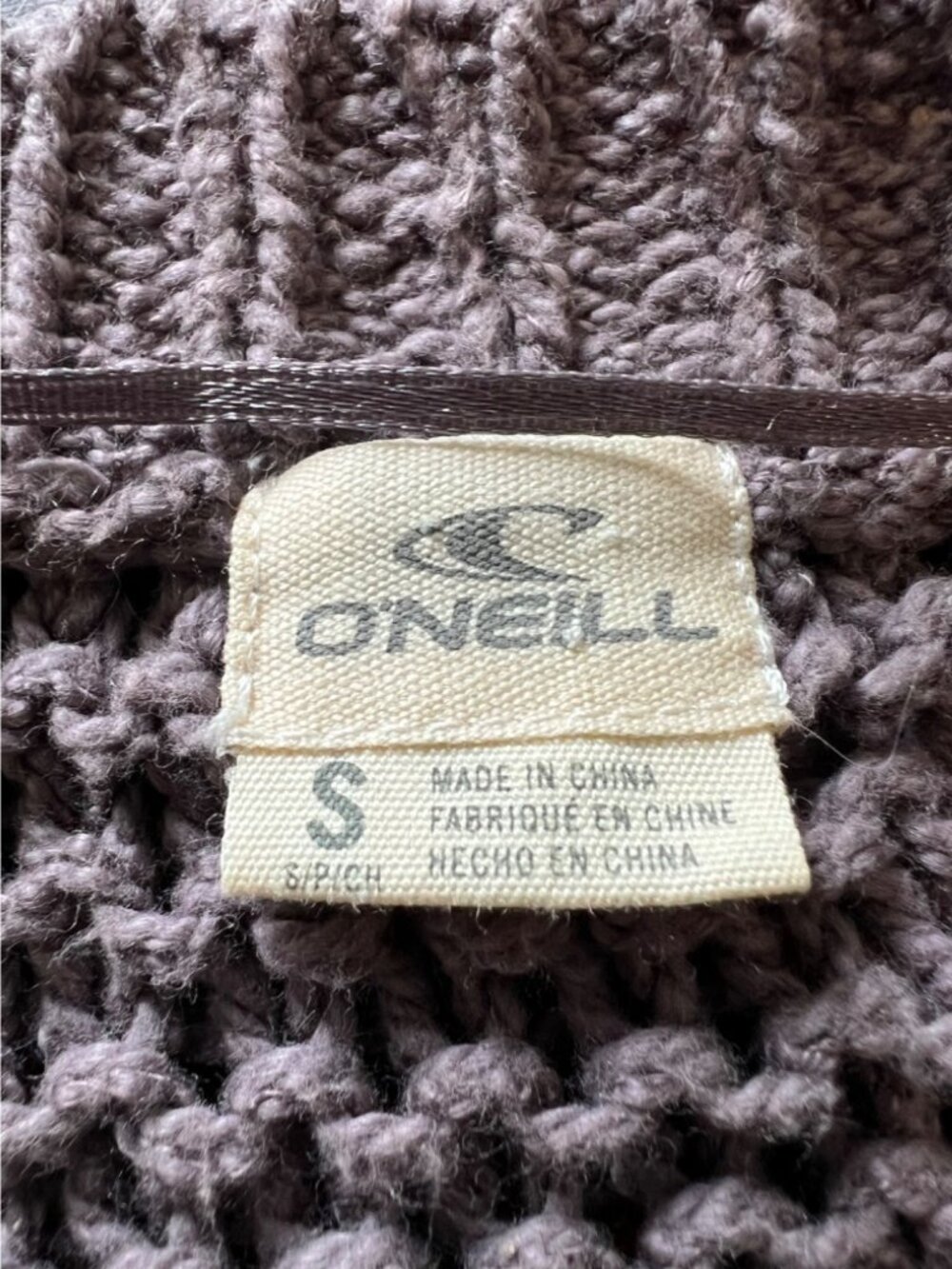 ONeill Oversized Knit VNeck Sweater Coastal Casual Lightweight Beachwear Brown S - Picture 7 of 10